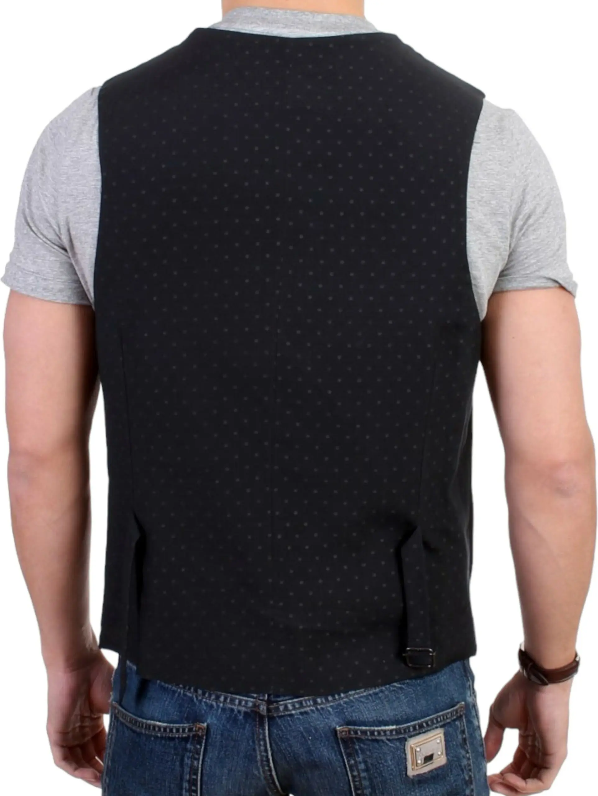 Vest Costume National Black wool blend casual vest