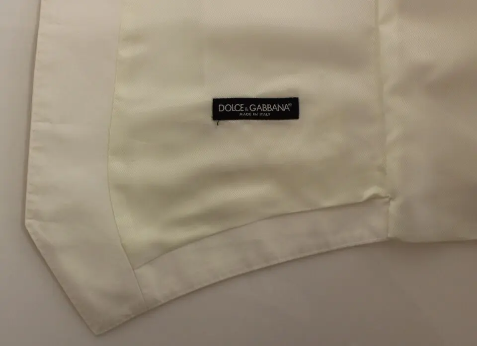 Жилет Dolce & Gabbana Белый Хлопково-Шелковый Блузон-Жилет