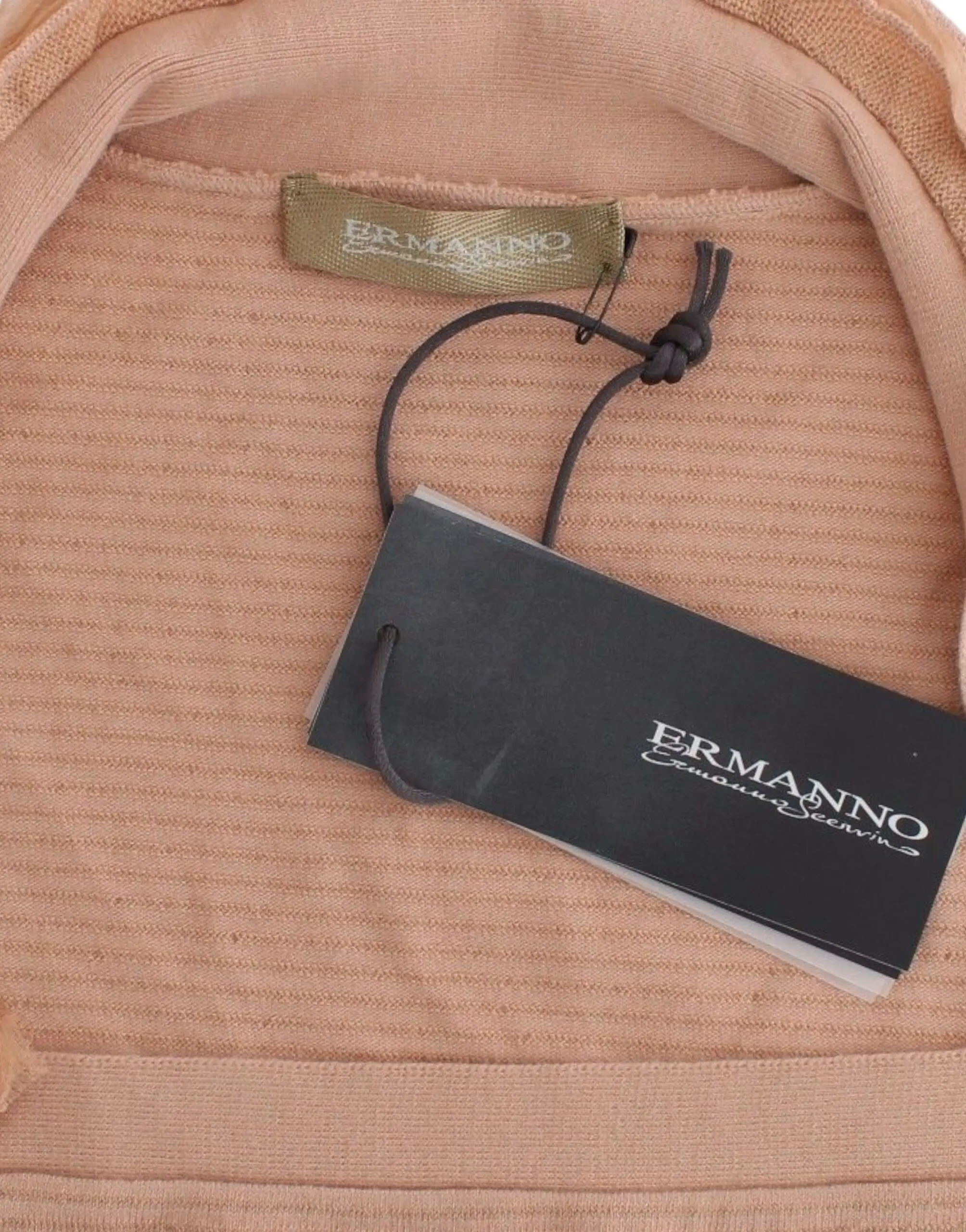 Sweater Ermanno Scervino Orange Wool Blend Striped Long Sleeve Top