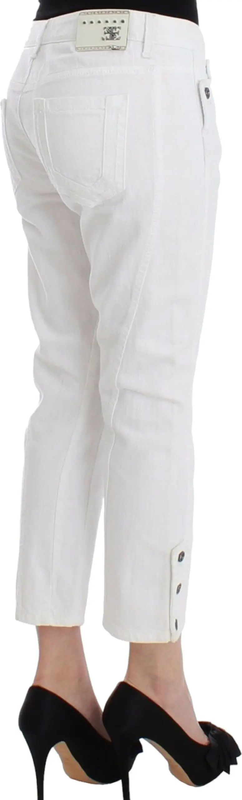 Джинсы Ermanno Scervino Белые Укороченные
