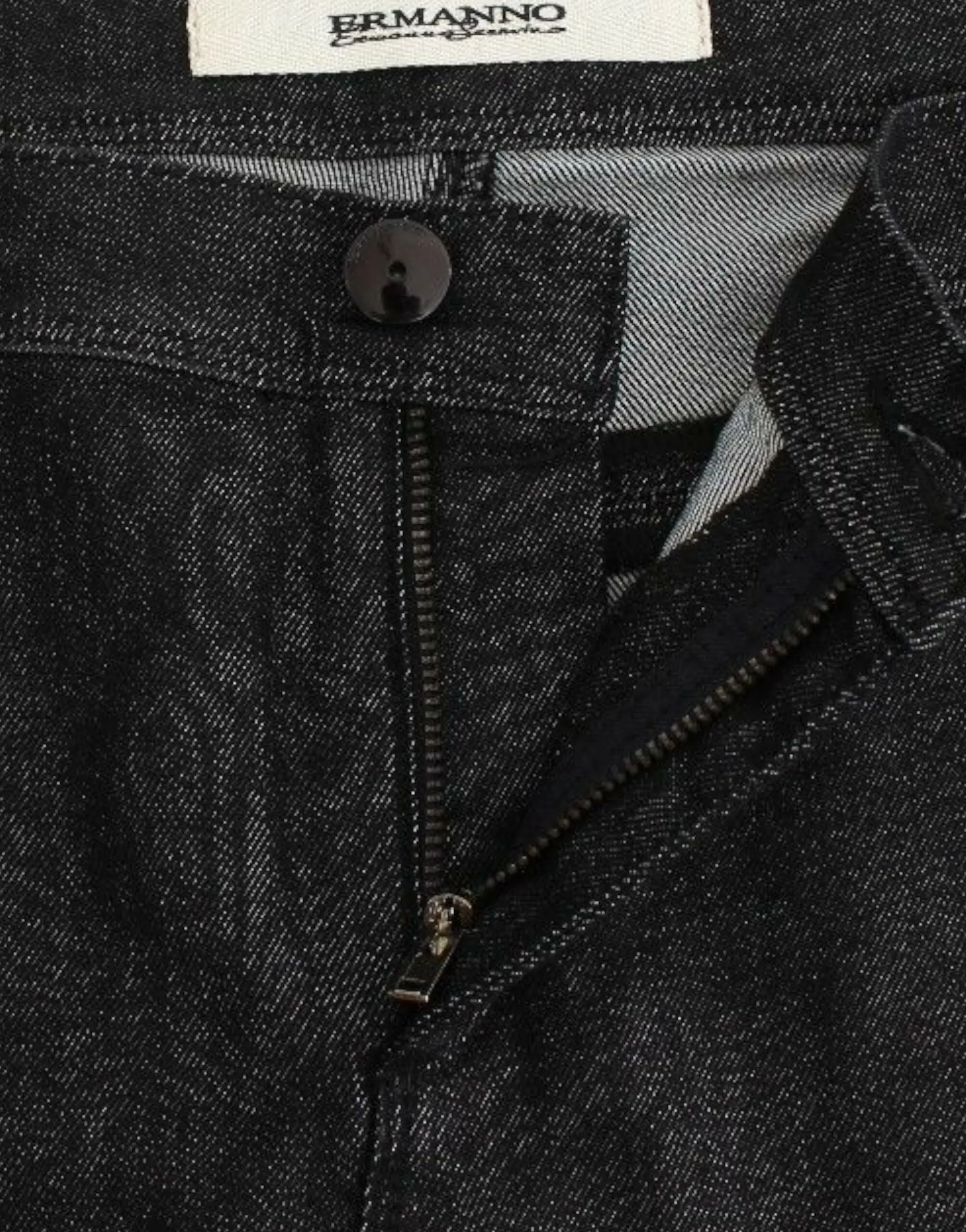 Джинсы Ermanno Scervino Черные скинни с узким низом