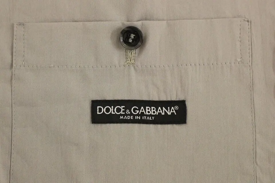 Dolce & Gabbana Kulrang Paxta Kiyim Ko'ylak Vest