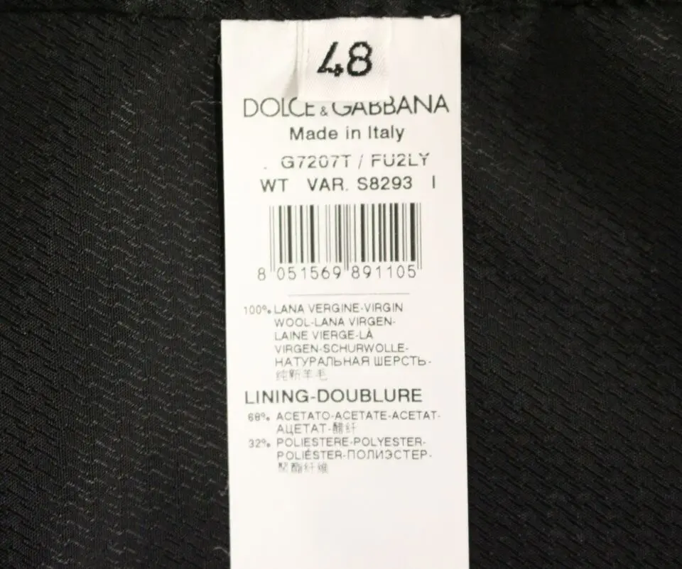 Жилет Dolce & Gabbana Серый Шерстяной Формальный Платье Жилет