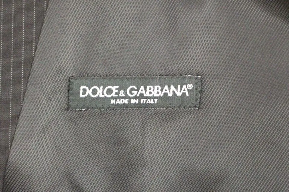 Dolce & Gabbana Black Striped Eligant Kiyim