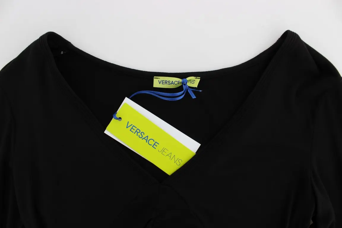 Sweater Versace Jeans Black Stretch Longsleeve