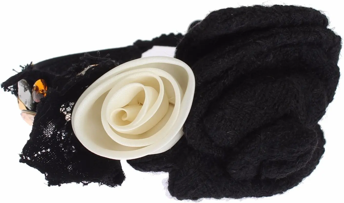 Diadem Headband Dolce & Gabbana Oq Gul Kristalli Sovg'ali Yong'oq Zargarlik Buyumi