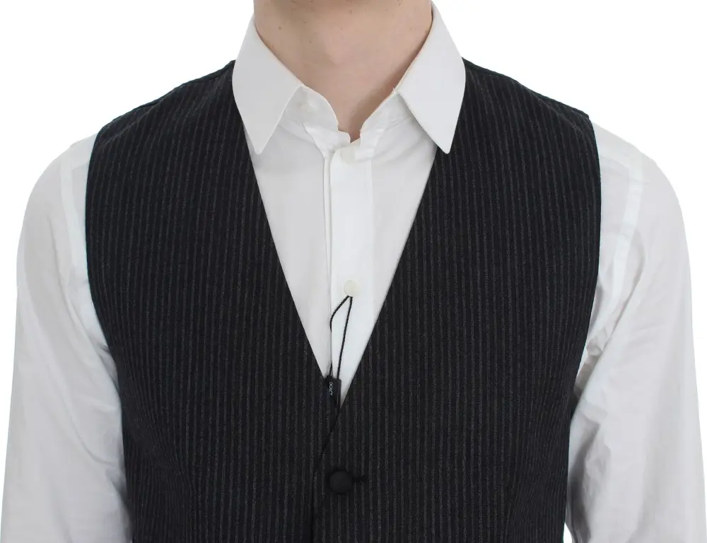 Dolce & Gabbana Kulrang Chiziqli Poyabzal Yoqasi