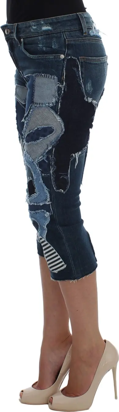Shorts Dolce & Gabbana Stretch Blue Patchwork