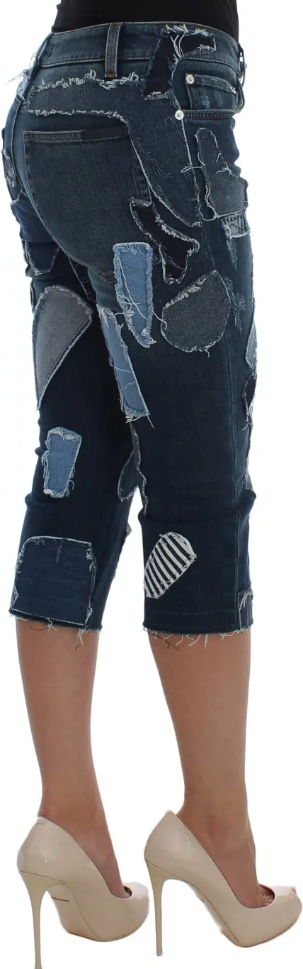 Shorts Dolce & Gabbana Stretch Blue Patchwork