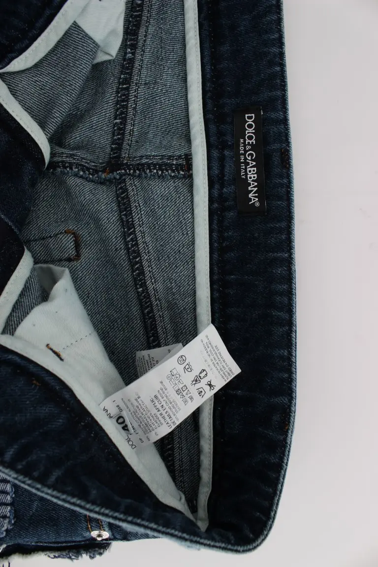 Shorts Dolce & Gabbana Stretch Blue Patchwork