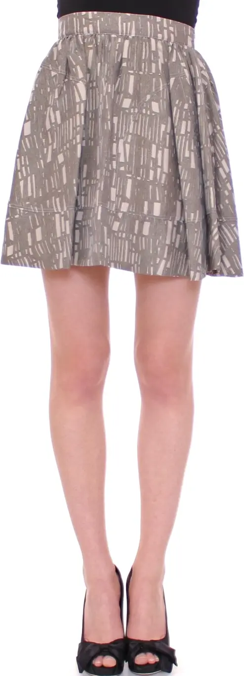 Gray Mini Short A-Line Skirt Comeforbreakfast Pleated Skirt