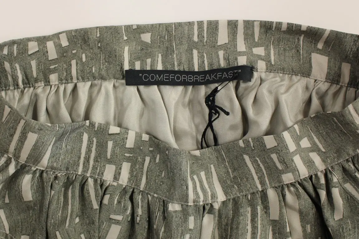 Gray Mini Short A-Line Skirt Comeforbreakfast Pleated Skirt