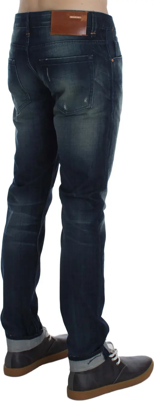 Джинсы Slim Fit из хлопка Blue Wash