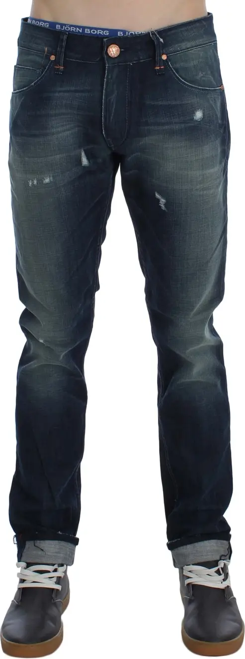 Джинсы Slim Fit из хлопка Blue Wash