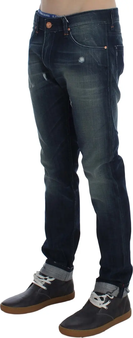 Джинсы Slim Fit из хлопка Blue Wash