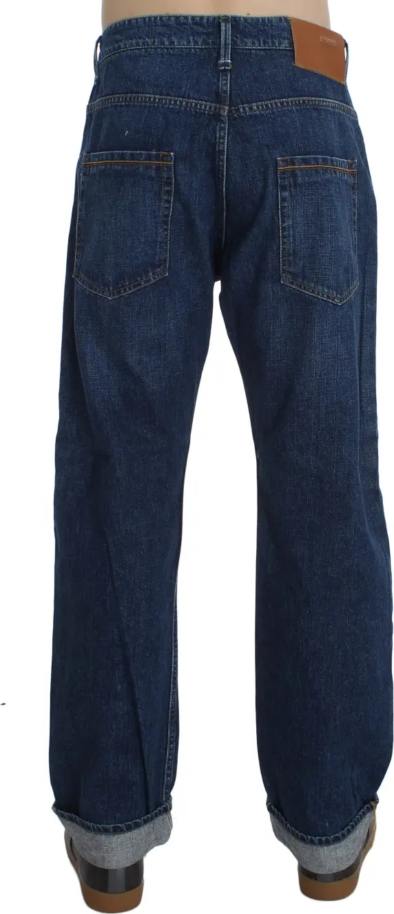 Blue Wash Cotton Baggy Loose Fit Jeans