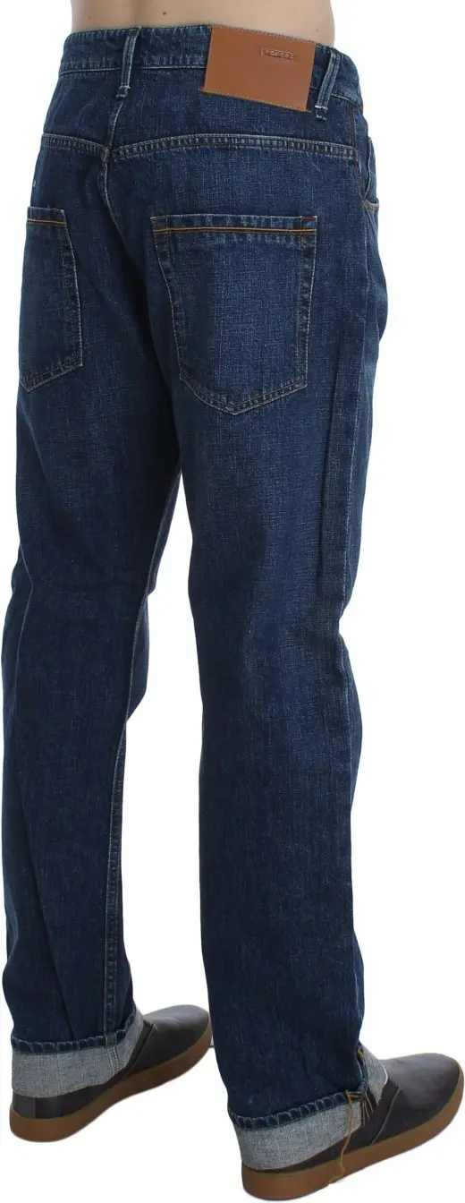 Blue Wash Cotton Baggy Loose Fit Jeans