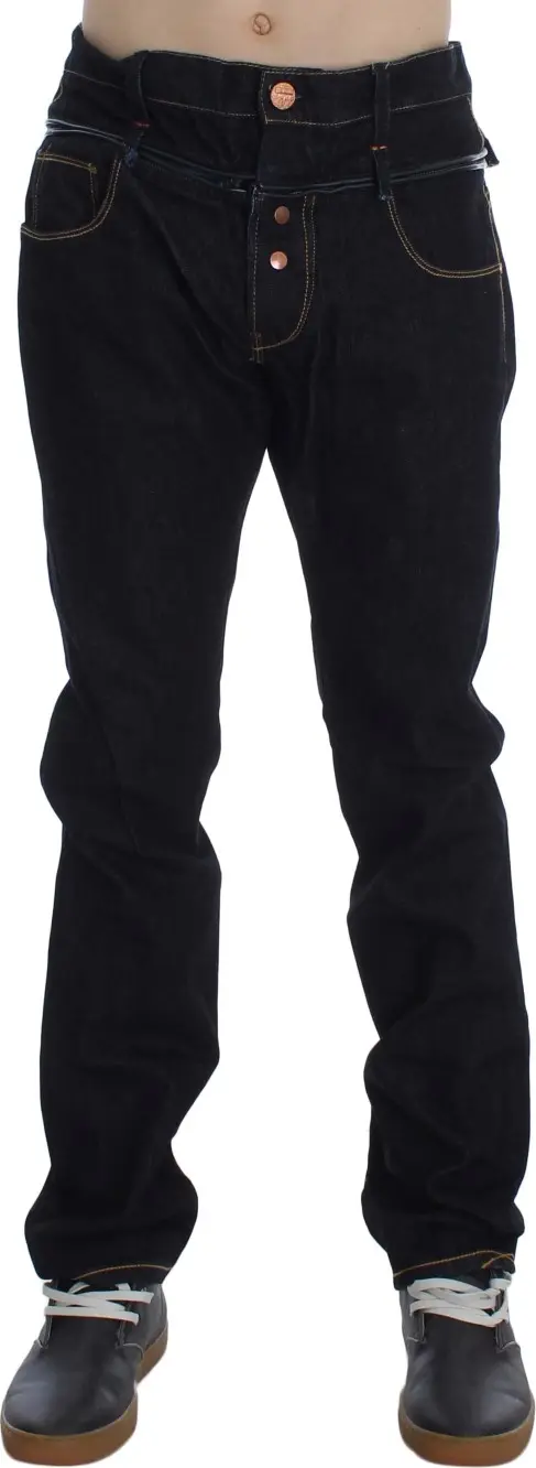 Синие хлопковые джинсы прямого кроя Regular Fit