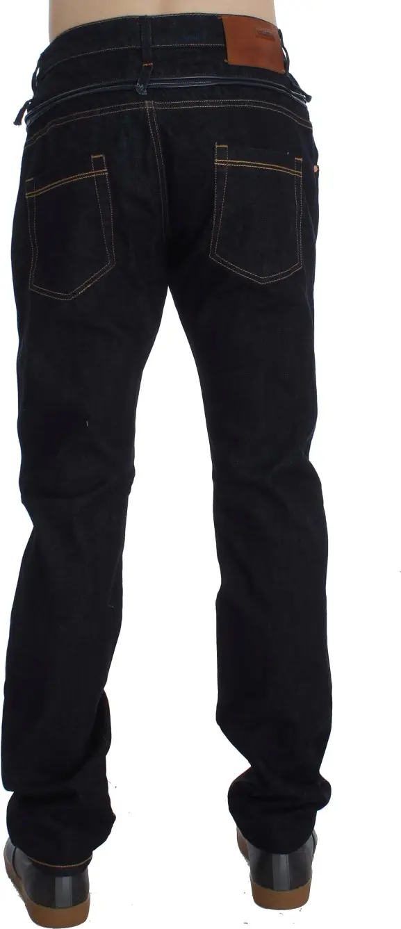 Синие хлопковые джинсы прямого кроя Regular Fit