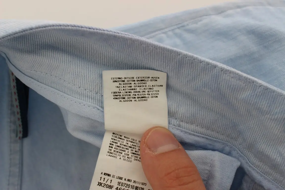 Blue Cotton Stretch Low Waist Fit Jeans Yacht