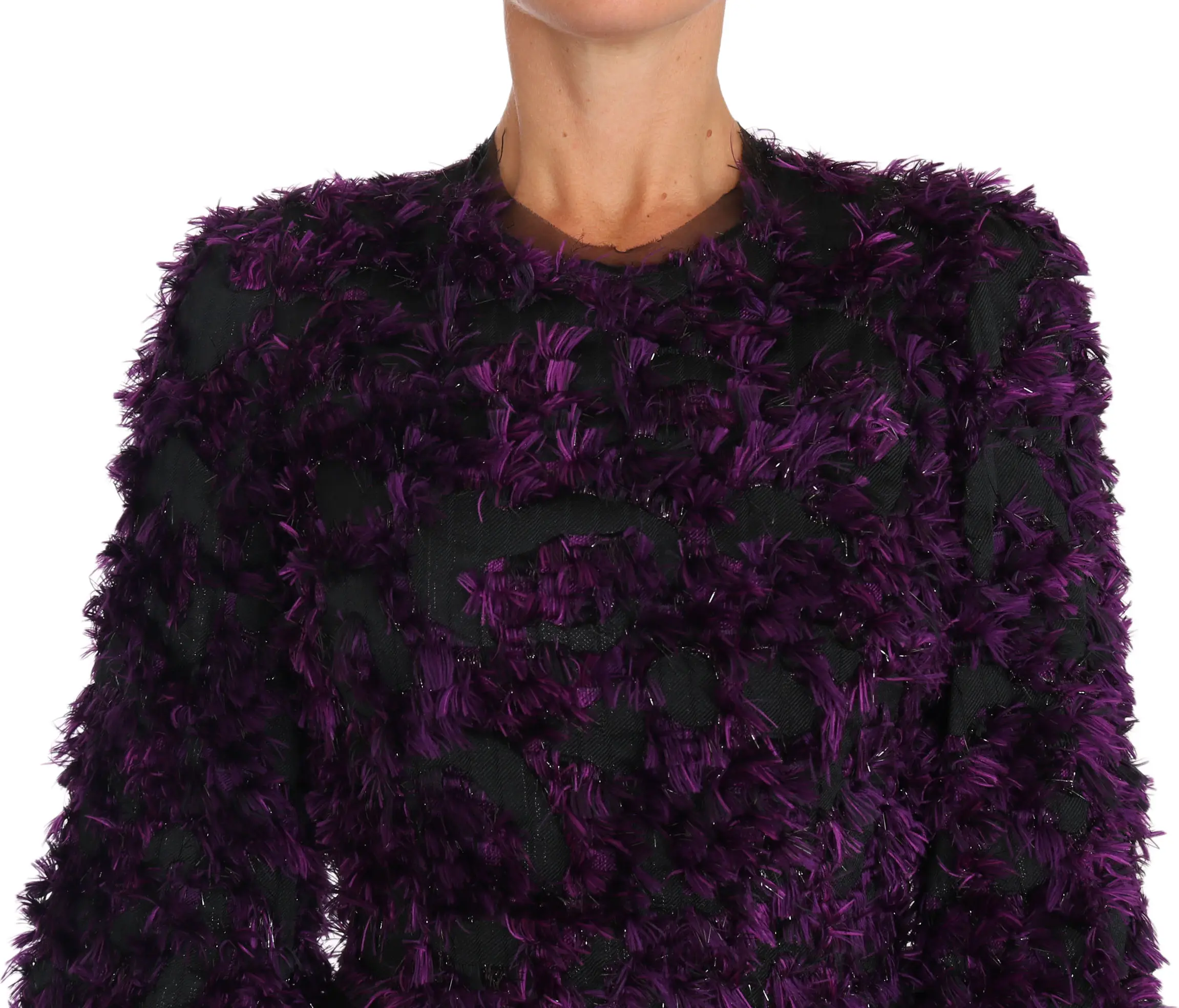 Sheath Dress Dolce & Gabbana Purple Fringe