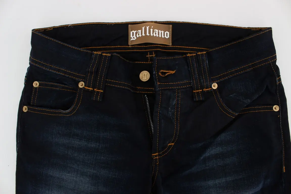 Джинсы John Galliano Голубой Деним