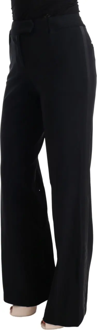 Shimoliy Ermanno Scervino Qora Viskoza Flare Bootcut