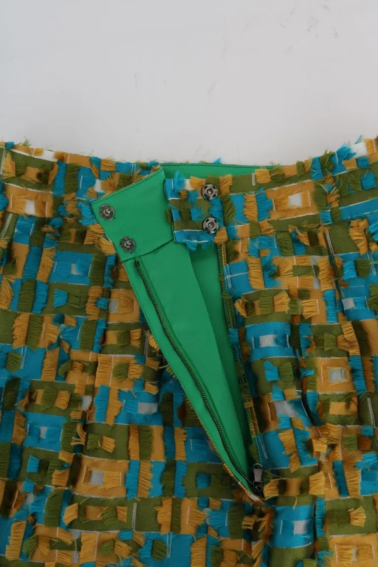 Skirt Dolce & Gabbana Multicolor Jacquard Straight Pencil Skirt