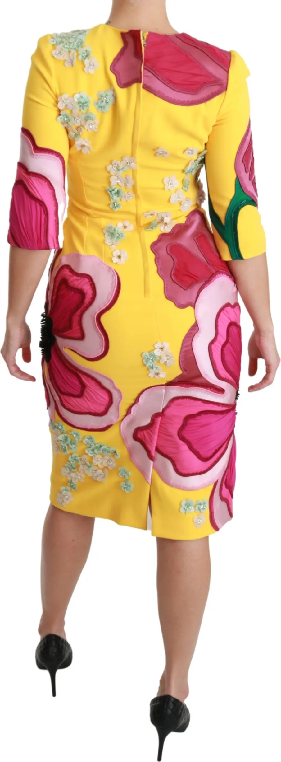 Dolce & Gabbana libos, Sariq gulli, kristalli, jismoniy siluetli ko'ylak