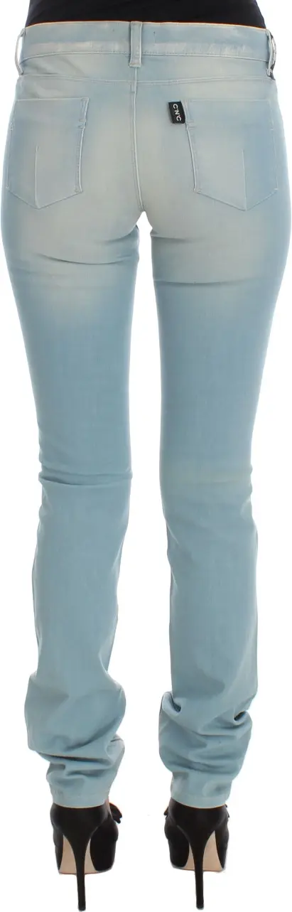 Jeans Costume National Blue Cotton Blend Super Slim Fit