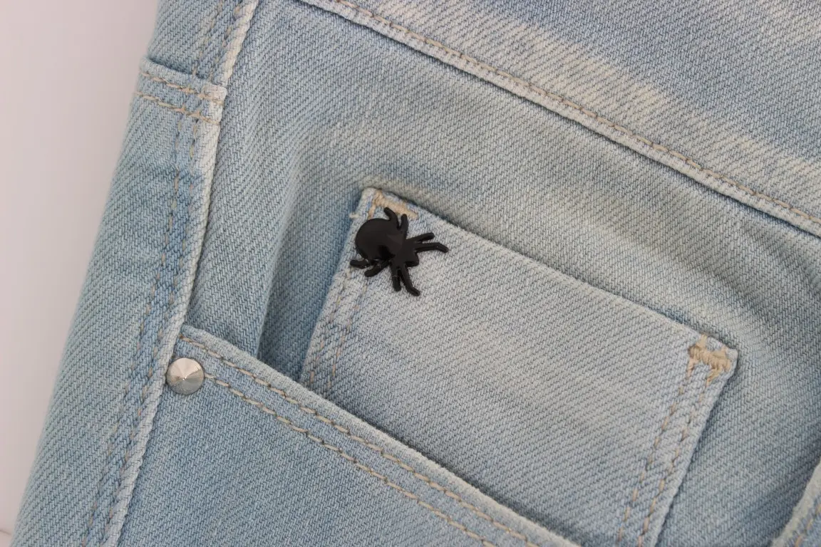 Jeans Costume National Blue Cotton Blend Super Slim Fit