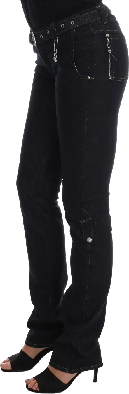 Jeans Costume National Blue Cotton Stretch Slim Fit