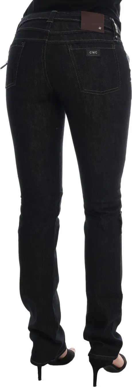 Jeans Costume National Blue Cotton Stretch Slim Fit