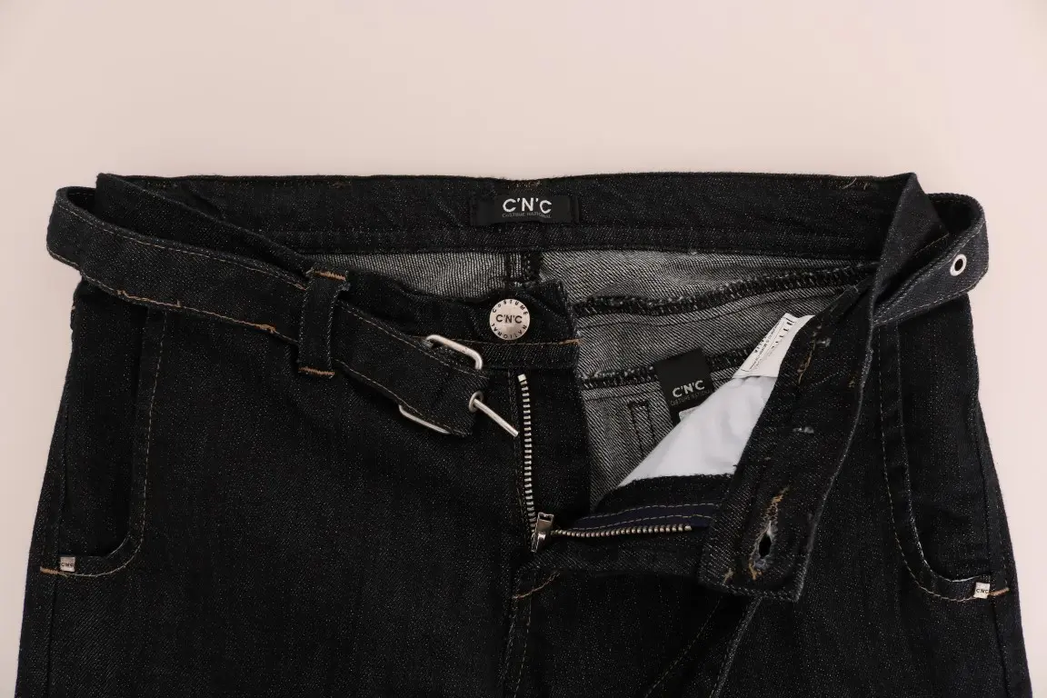 Jeans Costume National Blue Cotton Stretch Slim Fit