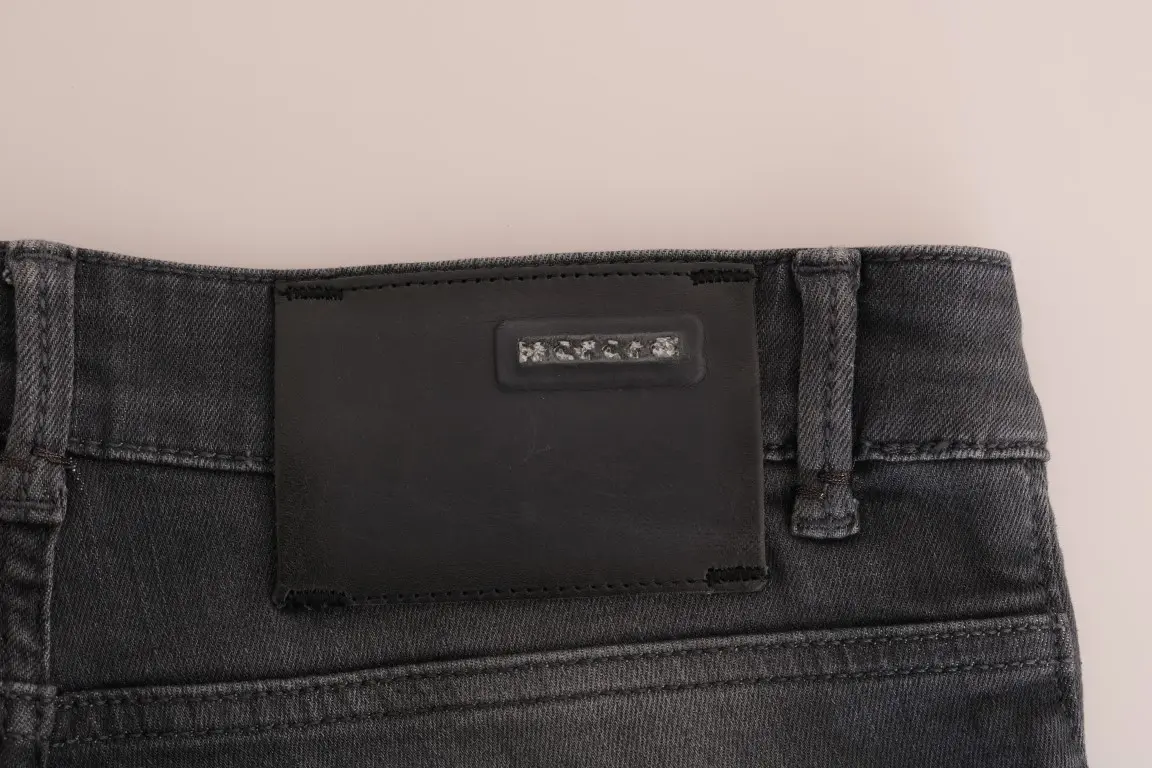 Серые джинсы Slim Fit из хлопка Yacht