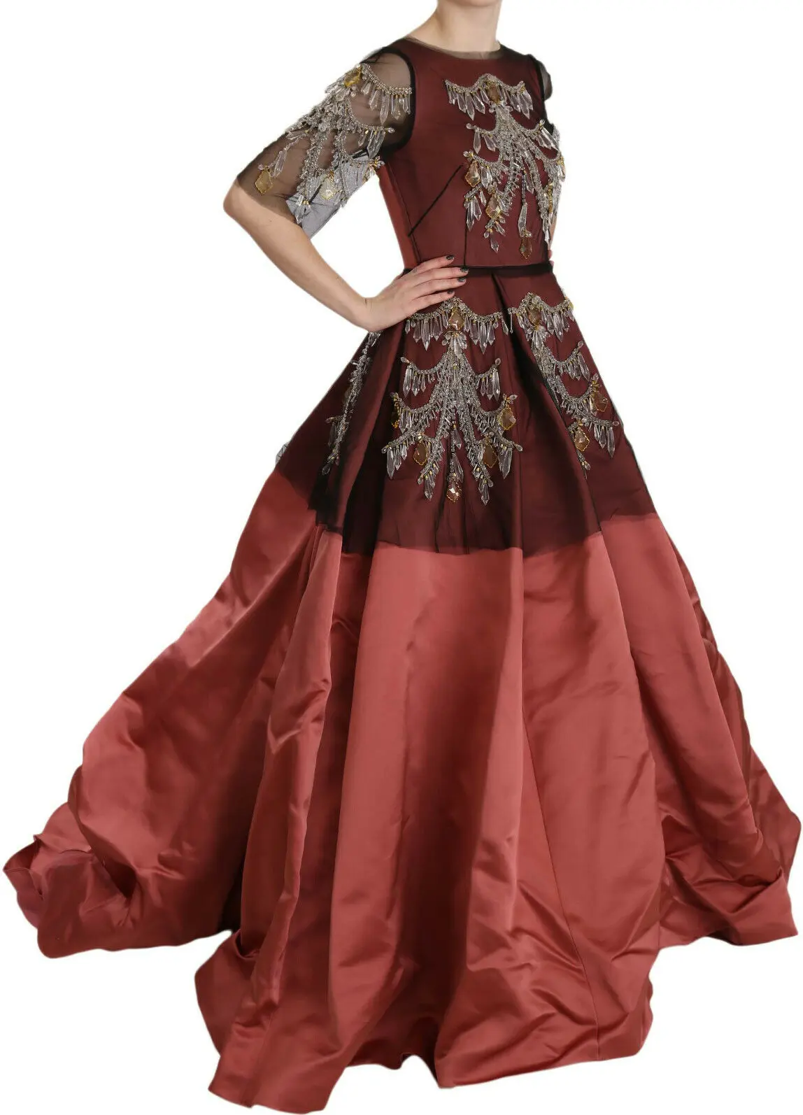 Gown Dress Dolce & Gabbana Kristal Shandel'ye