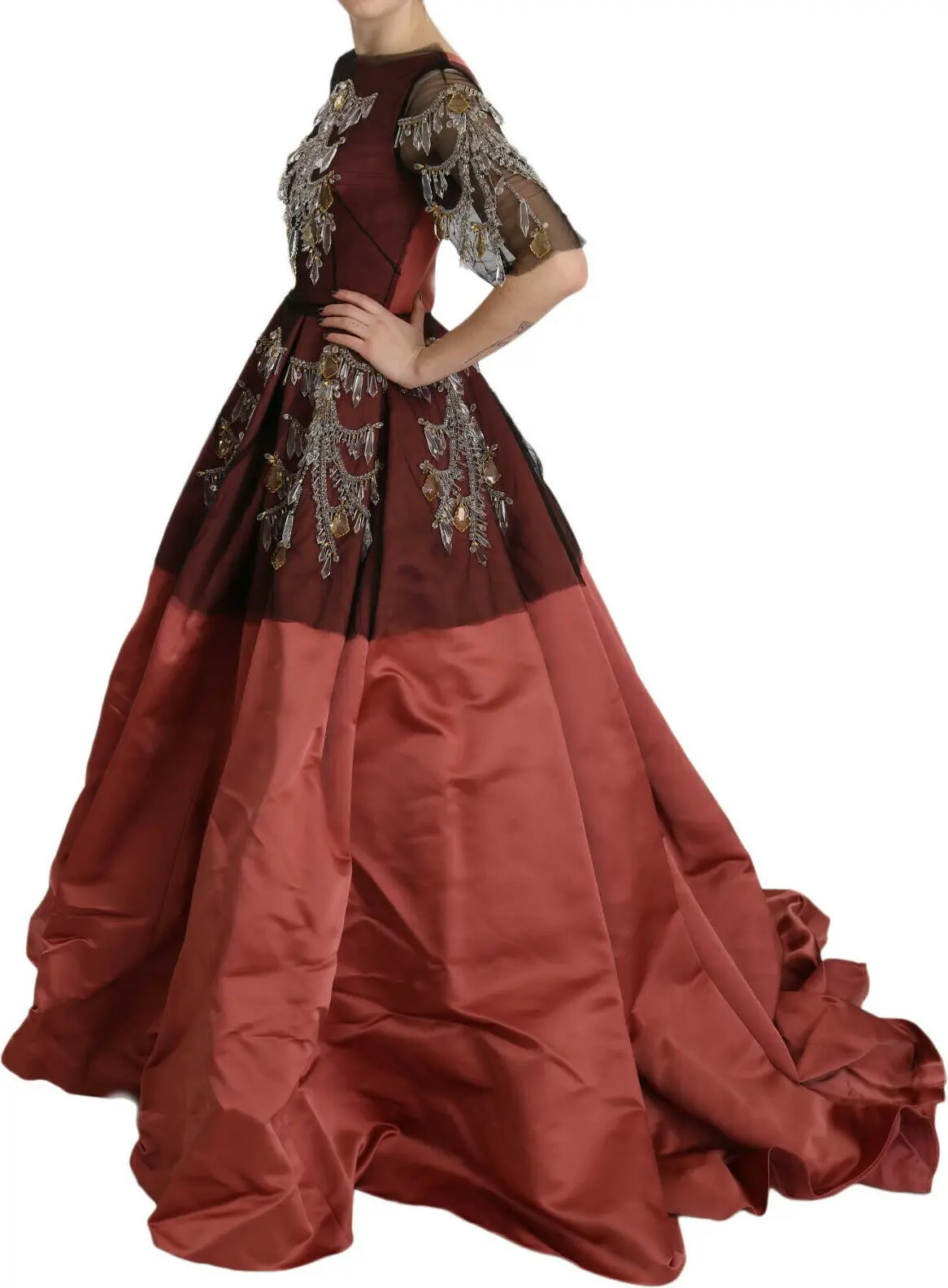 Gown Dress Dolce & Gabbana Kristal Shandel'ye