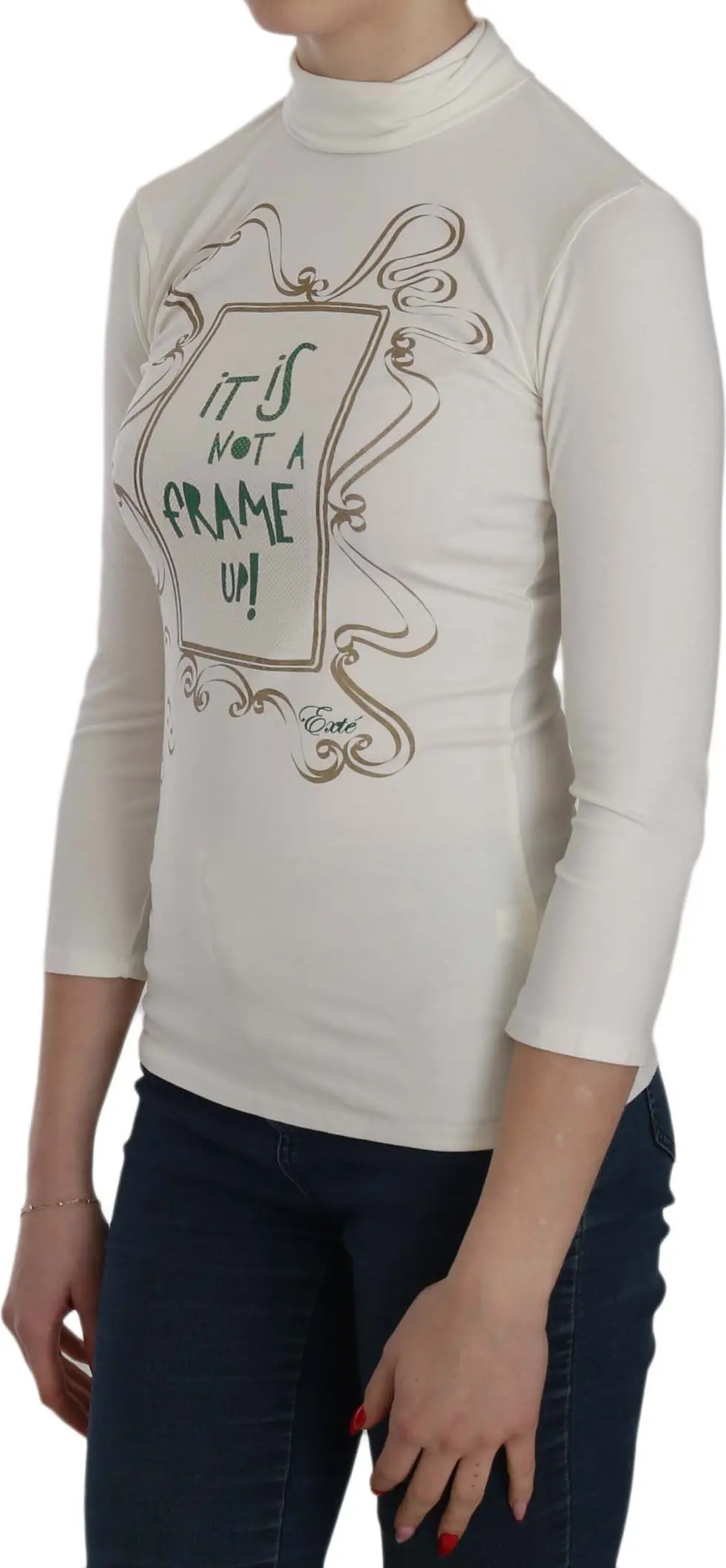 Blouse Exte Oq Bosma Turtle Neck 3/4 Yengli Ustki Kiyim