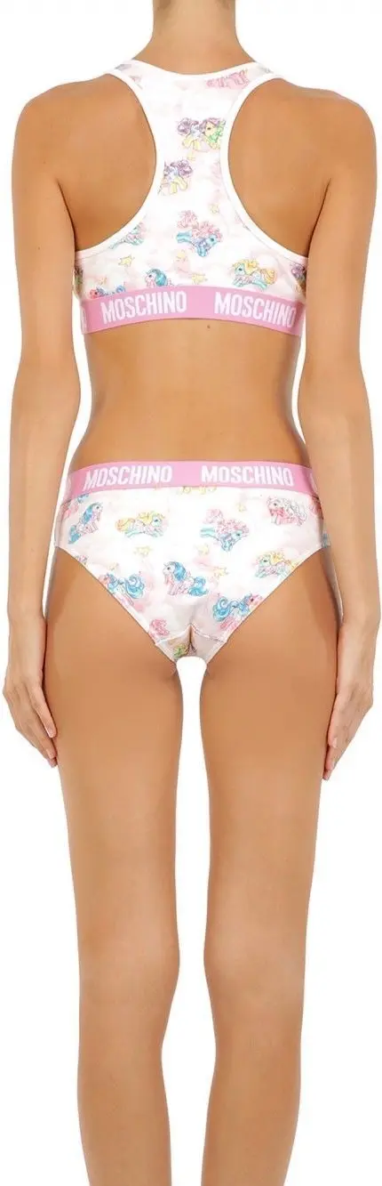 Bikini Moschino White Two-Piece Sleepwear My Little Pony