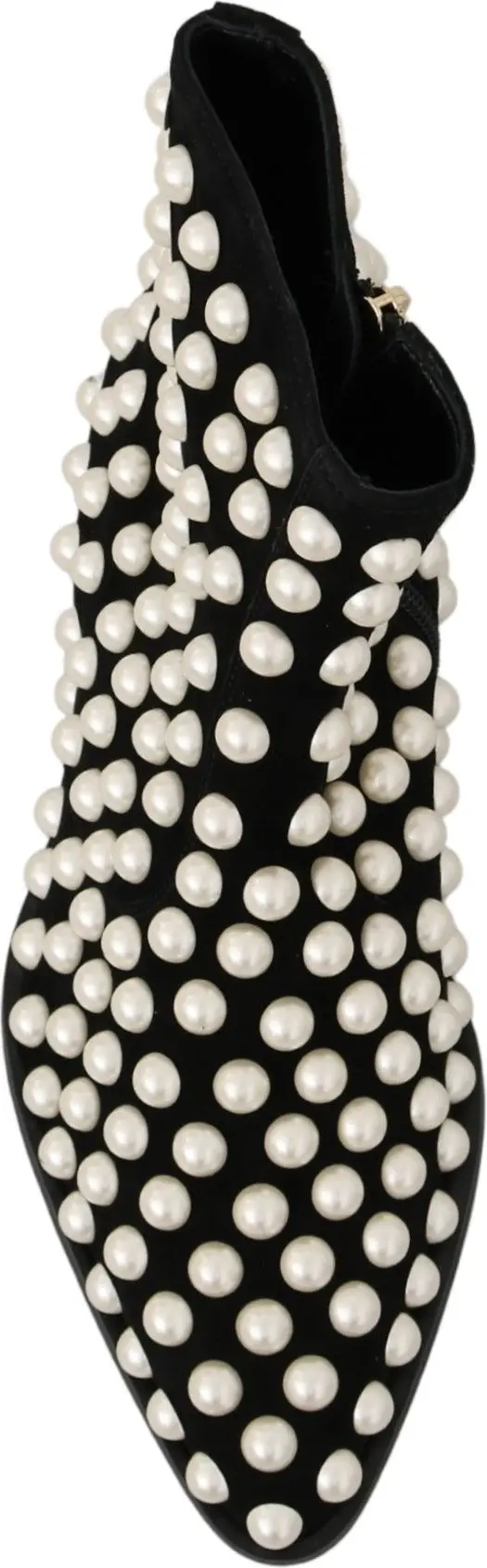 Boots Dolce & Gabbana Black Suede Pearl Studs