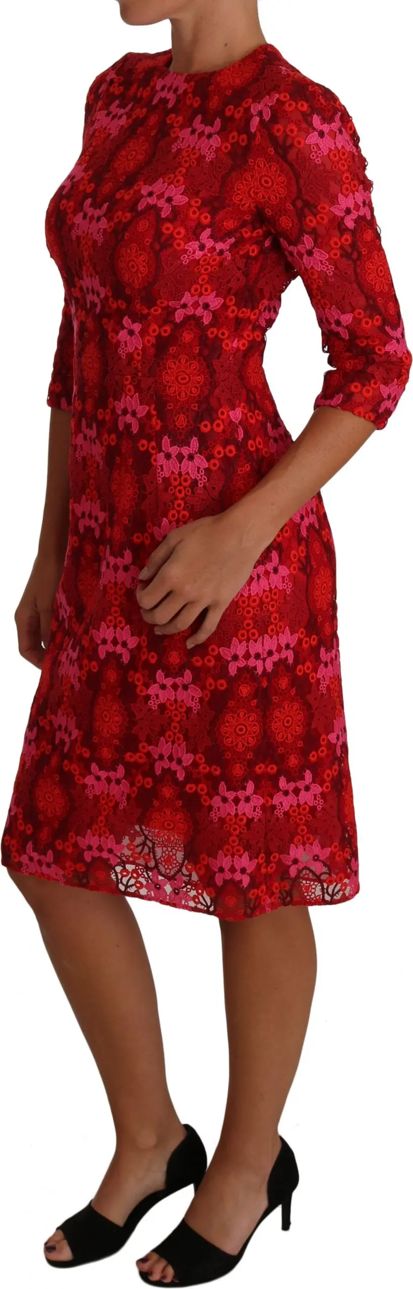 Платье Dolce & Gabbana с цветочным кружевом кроше