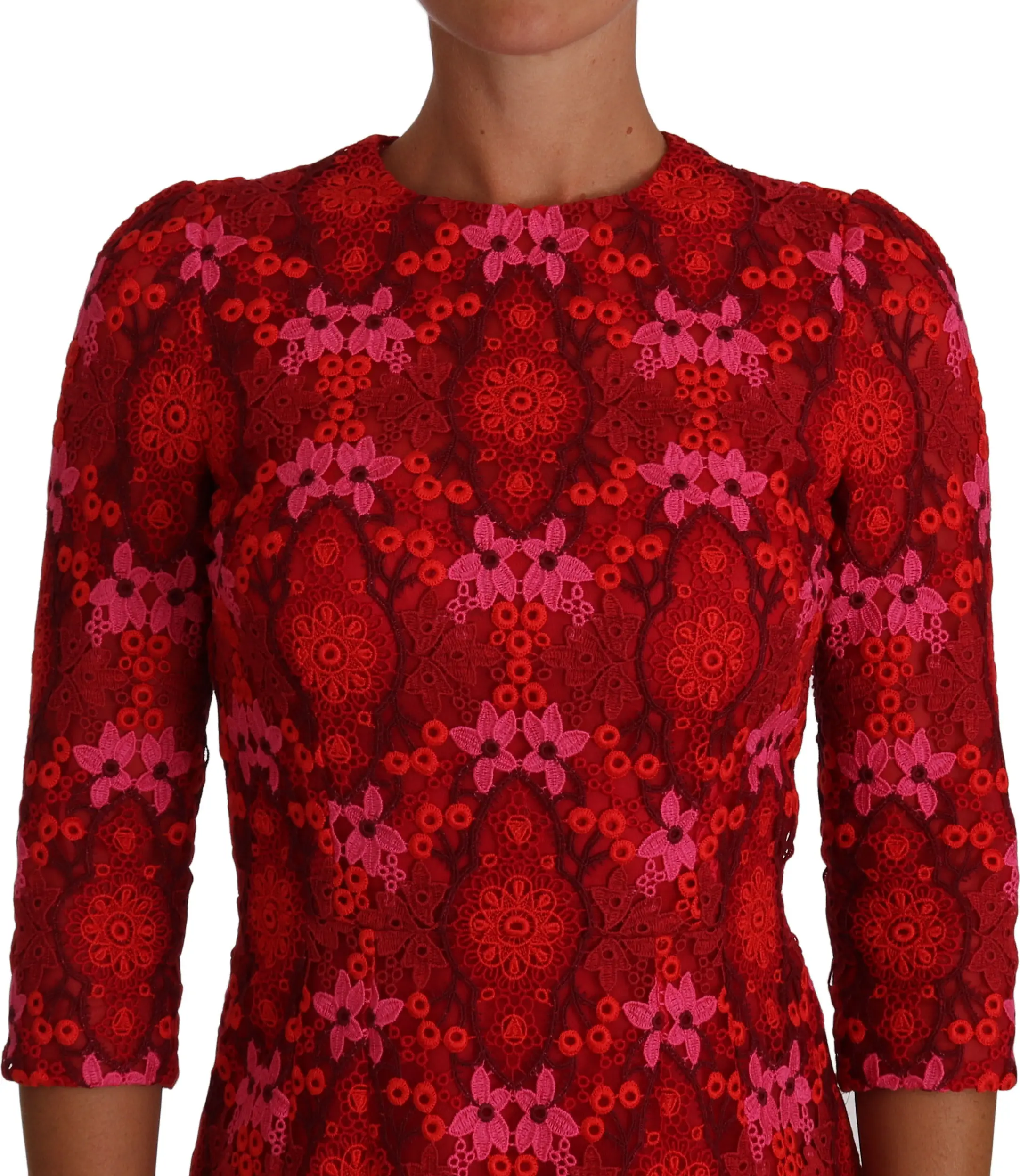 Платье Dolce & Gabbana с цветочным кружевом кроше
