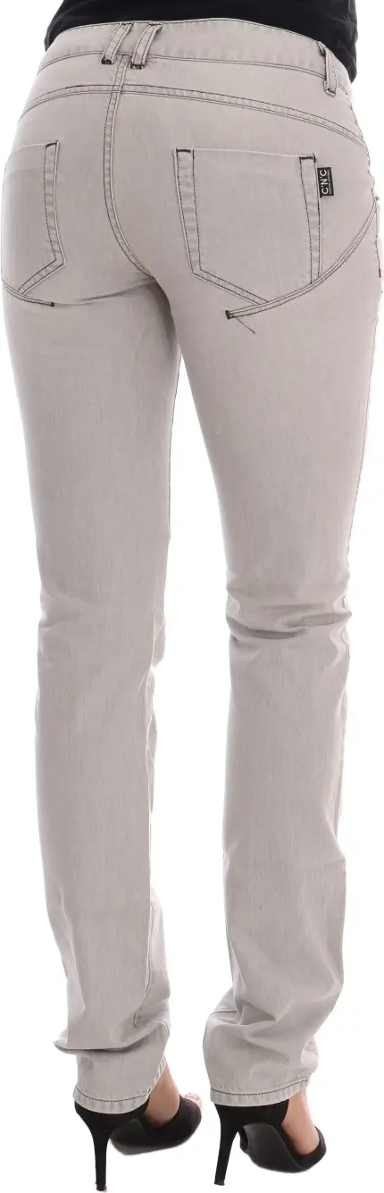 Jeans Costume National Gray Wash Cotton Slim