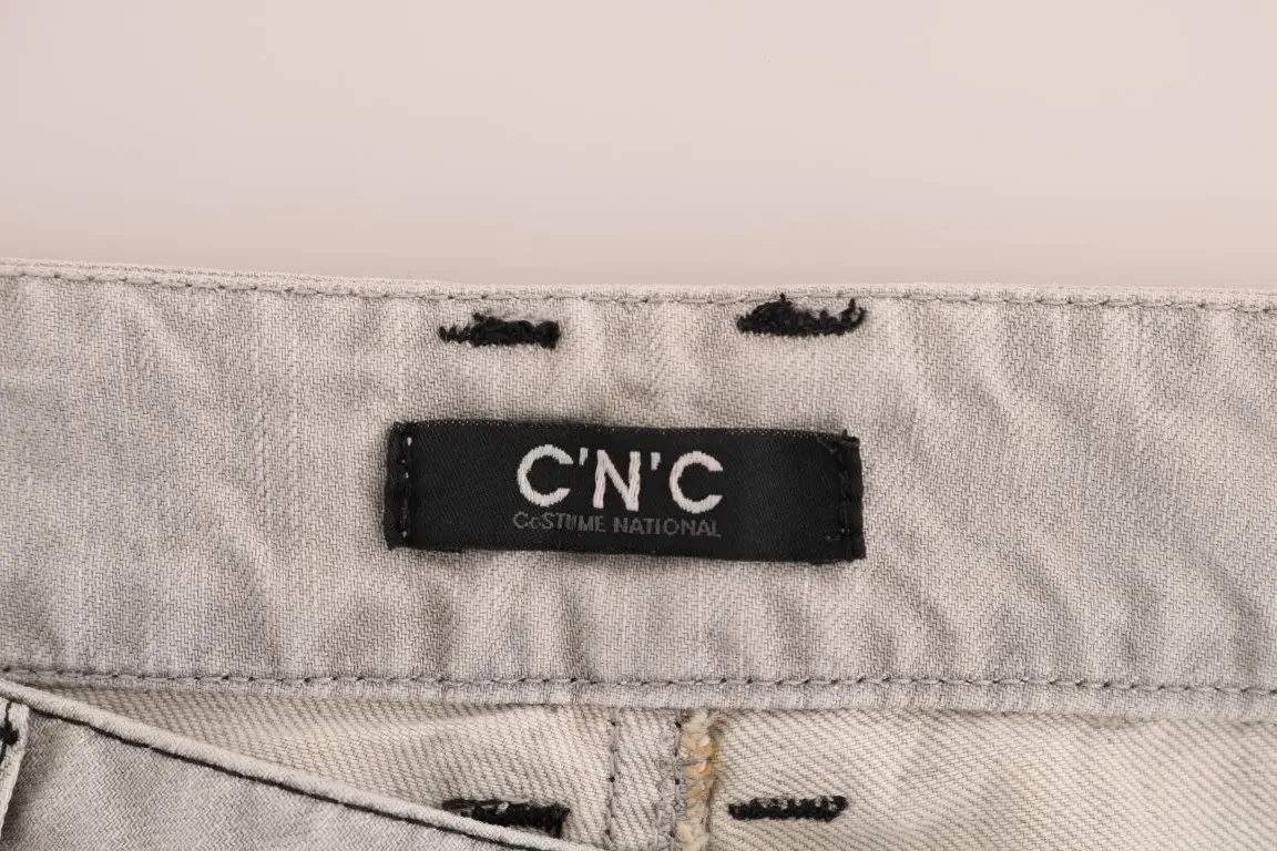 Jeans Costume National Gray Wash Cotton Slim