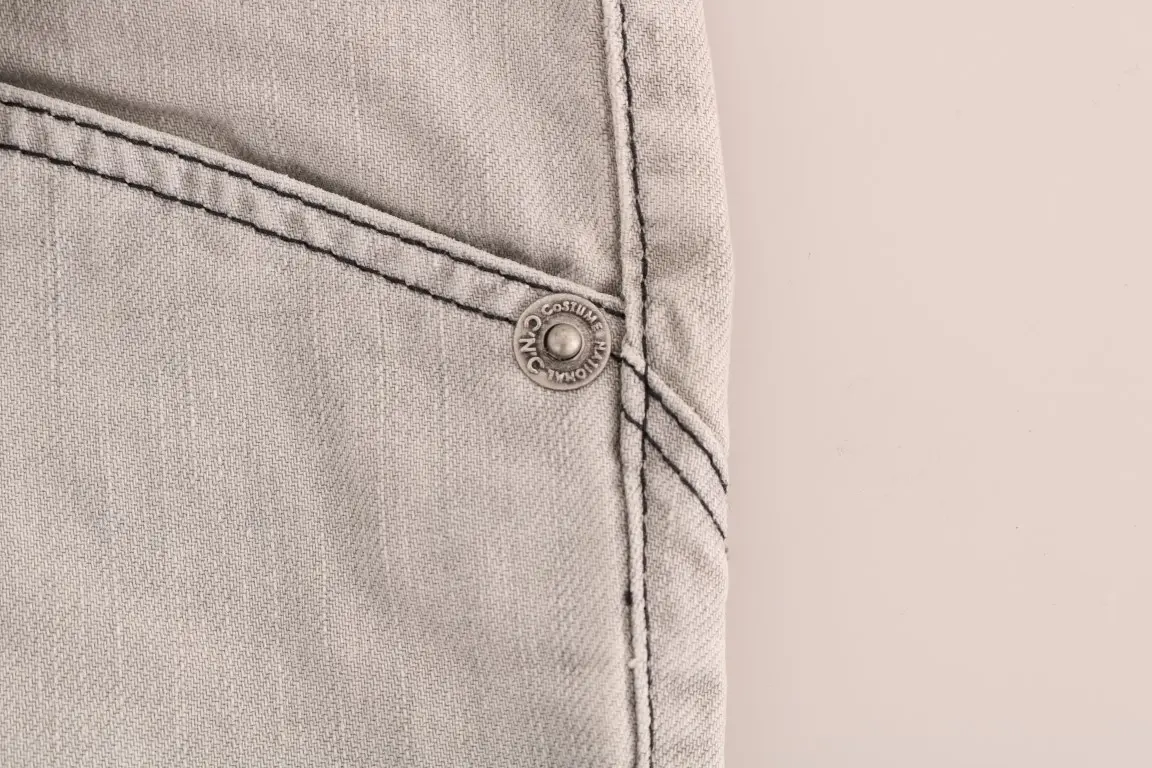 Jeans Costume National Gray Wash Cotton Slim