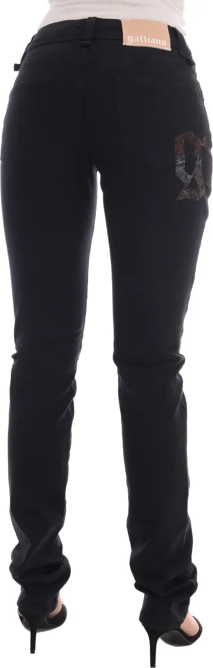 Jeans John Galliano Black Cotton Denim Stretch Regular Fit
