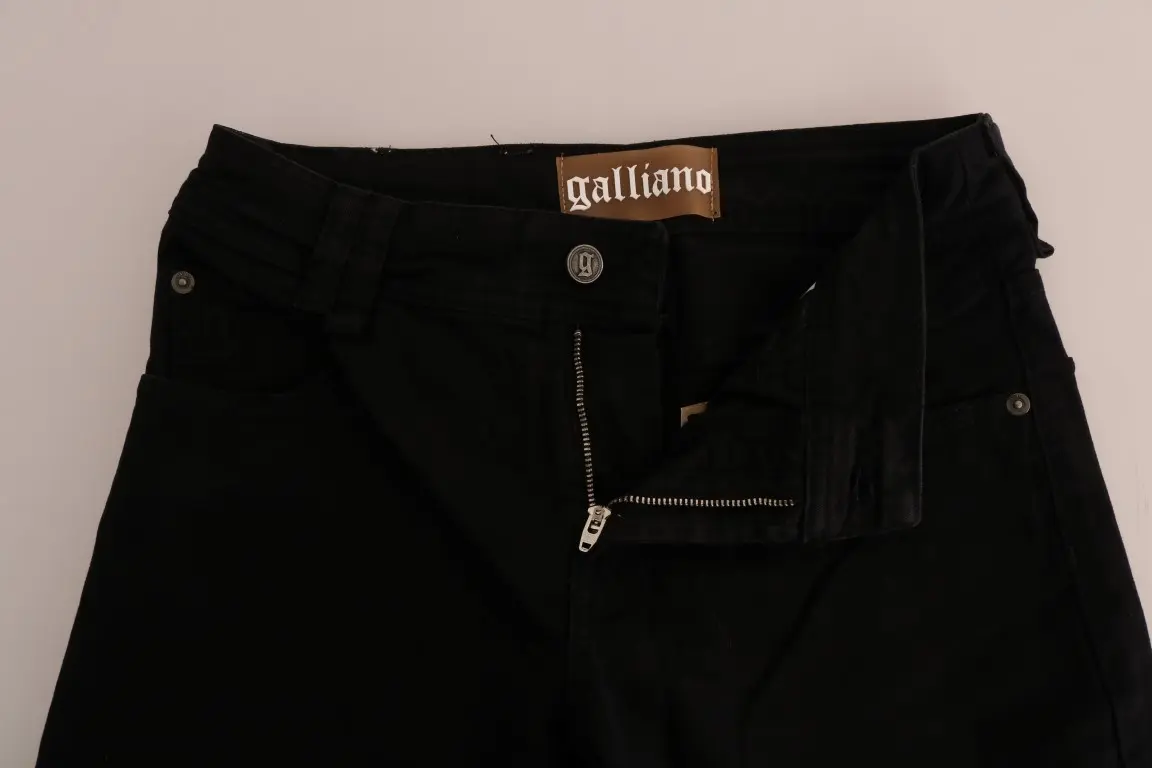 Jeans John Galliano Black Cotton Denim Stretch Regular Fit