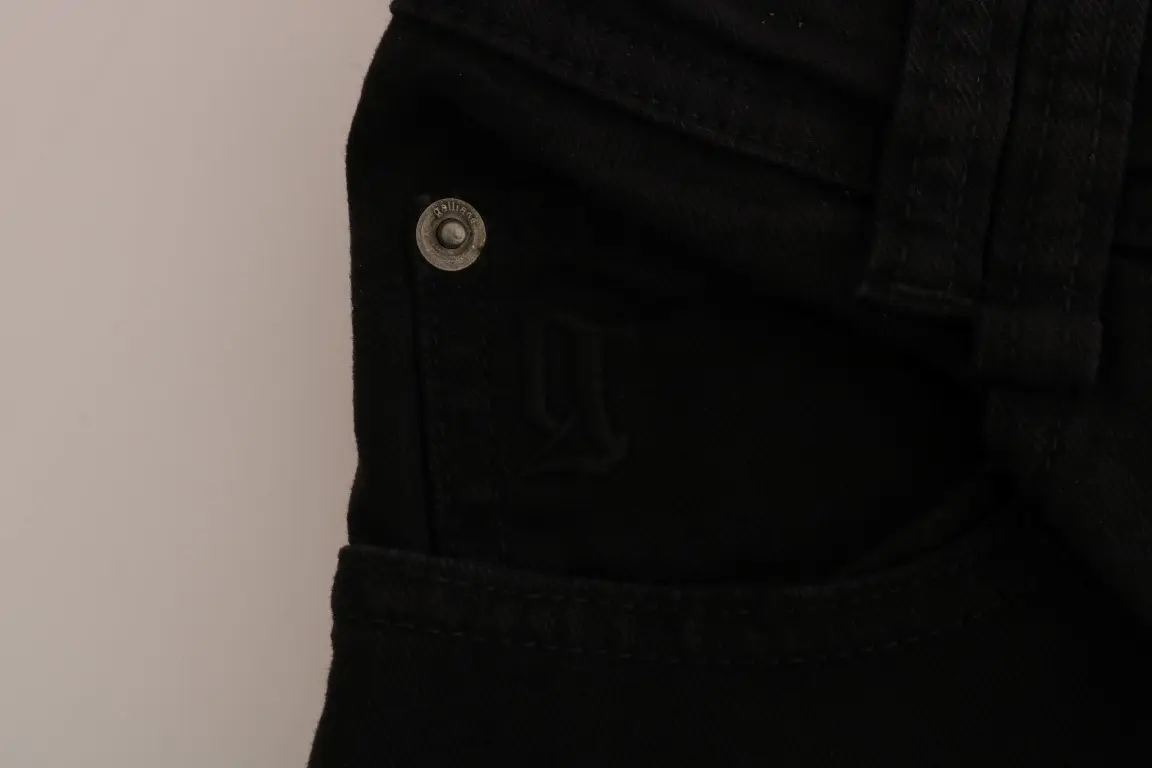 Jeans John Galliano Black Cotton Denim Stretch Regular Fit