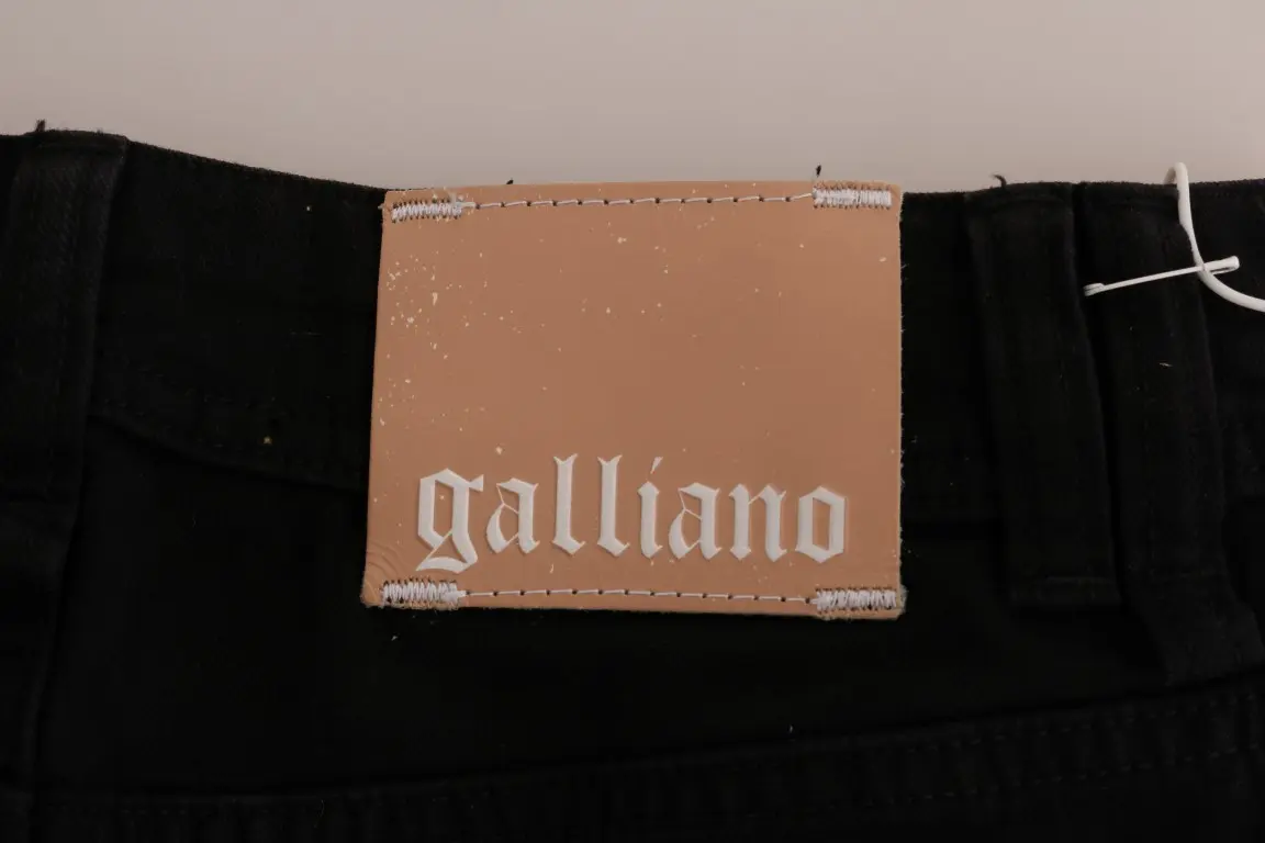 Jeans John Galliano Black Cotton Denim Stretch Regular Fit