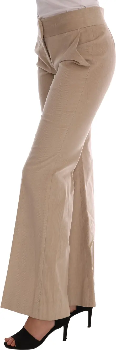 Брюки Ermanno Scervino Бежевые Хлопковые Bootcut